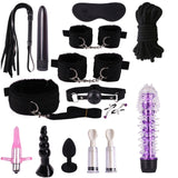 Sex Handcuffs Nipple Clamps BDSM Bondage Rope Whip Gag Anal Plug Toy Chest - Ships From US
