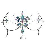 Sexy Chest Crystal Sticker Bra Stickers Carnival Party Chest Decoration