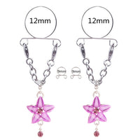 2PCS Stainless Steel Flower non-Piercing Nipple Ring Jewelry