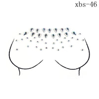 Nipple Cover Crystal Bra Stickers Adhesive Diamond Beads Breast Pasties Shiny Tattoo Sticker Bra