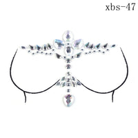 Nipple Cover Crystal Bra Stickers Adhesive Diamond Beads Breast Pasties Shiny Tattoo Sticker Bra
