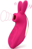 3-IN-1 Sucking Licking Rabbit Vibrating G-spot Clit Sucking Vibrator Nipple Stimulation Tongue Massager Sex Toy for Women