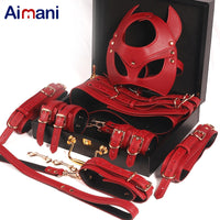 7/10 Pcs Sex Toys For Women Leather With Plush Handcuffs Whip Nipple Clamps Rope SM Bdsm Bondage Set - Ships From US