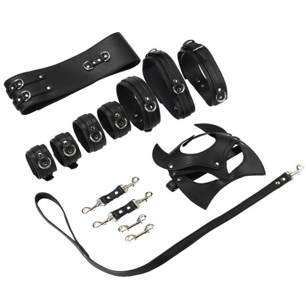 7/10 Pcs Sex Toys For Women Leather With Plush Handcuffs Whip Nipple Clamps Rope SM Bdsm Bondage Set - Ships From US