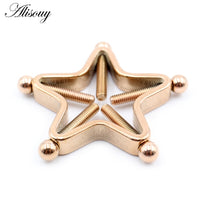 1pc Stainless Steel Sexy Women Star Screw Nipple Clamps