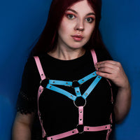Leather Chest Harness for Women Body Cage Bra Sexy Gothic Bondage Lingerie
