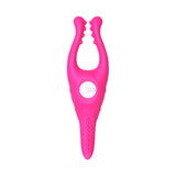 G-spot & Nipple Tongue Clip Vibrator Sex Toy For Women