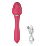 Rose Vibrator For Women Clitoris & Nipple Sucker Vacuum Stimulator Dildo Vibrators - Ships From US