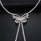 Rhinestone Non Piercing Jewelry Chain Necklace Festival Accessories Butterfly Nipple Chain Jewelry