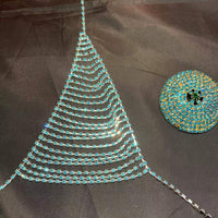Rhinestone Single Half One Bra Body Chest Chain Nipple Stickers Pasties for Women Crystal Body Chain Bra Waist Body Jewelry
