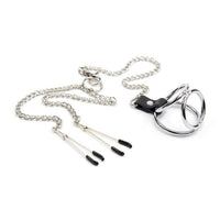 New Stainless Steel Metal Chain Nipple Clips
