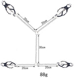 Metal Chain Nipple Clamp and Vaginal Clamp Sex Toy - Ships From US