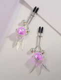Nipple Clip Fun Bell,  Sm Feather, Vibration Nipple Ring - Ships From US