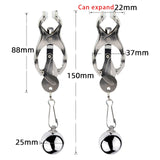 BDSM Bondage Nipple Clamp Clips Stainless Steel Metal Nipple Shaking Clamps - Ships From US
