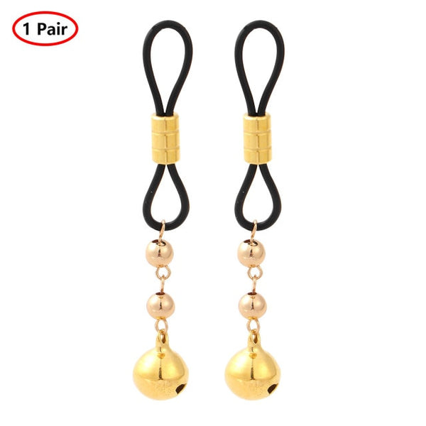 Metal Bell Nipple Bands With Chain Flirting Teasing Sex Jewelry Exotic Toys